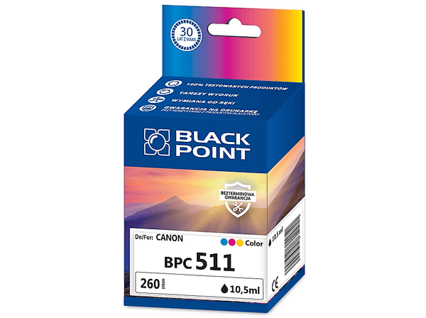 Tusz BLACK POINT BPC511 Zamiennik Canon CL511