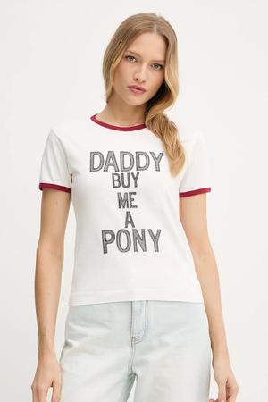 Pinko t-shirt bawełniany REIMAGINE by Patrick Mcdowell