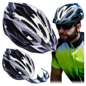 Kask Rowerowy Męski MTB z Daszkiem Szosowy na Rower Miejski Uniwersalny