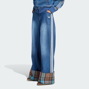 DŻINSY VINTAGE WIDE LEG JEANS WITH CHECKED SEAM