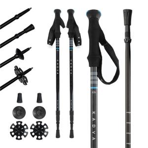 Kije turystyczne KADVA Sajama niebieski 65-135 cm REGULOWANE ALUMINIOWE (one size)