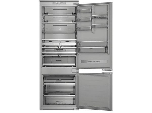 Lodówka do zabudowy WHIRLPOOL WHSP70T262P ZenInverter 32dB Dual NoFrost Metal MultiFlow 6. Zmysł Push to Open 193,5cm