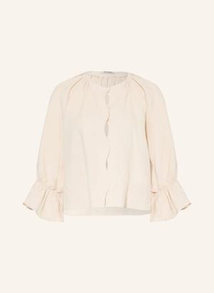 Sosue Bluzka Z Falbanami Z Lnu beige
