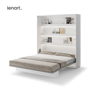 Półkotapczan pionowy BC-13 Bed Concept 180×200 cm 180x200 cm | Biały | składany | funkcjonalny | oszczędność przestrzeni