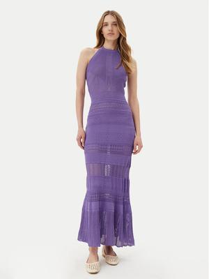 TWINSET Sukienka dzianinowa 251TT3105 Fioletowy Slim Fit