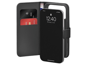 Etui z klapką PURO Wallet Stand do iPhone 17 Pro Czarny