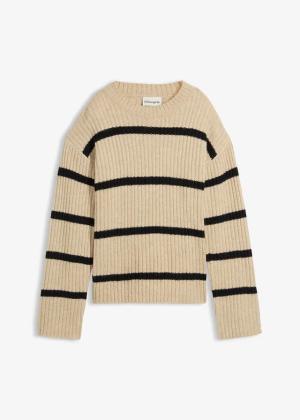 Sweter oversize z domieszką wełny