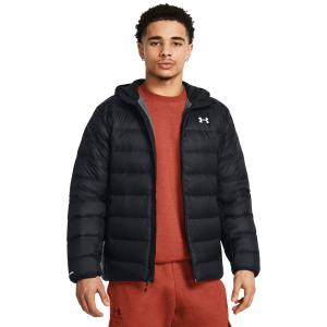 Under Armour Legend Down Hooded Jacket męska kurtka puchowa kaptur czarna (S)