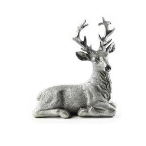 Figura SANTA LILA 18 x 15 x 7 cm srebrny renifer
