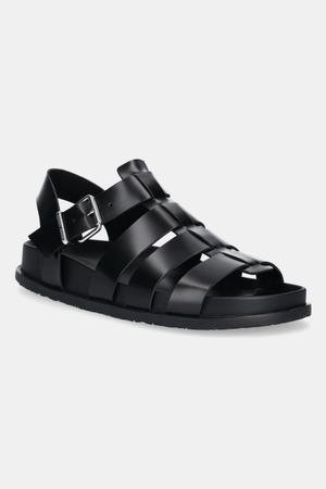 Tommy Jeans sandały skórzane TJW FISHERMAN PATENT SANDAL