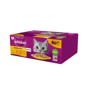 Karma mokra dla kota Whiskas Adult 80x85g Drobiowa Uczta mix w galaretce