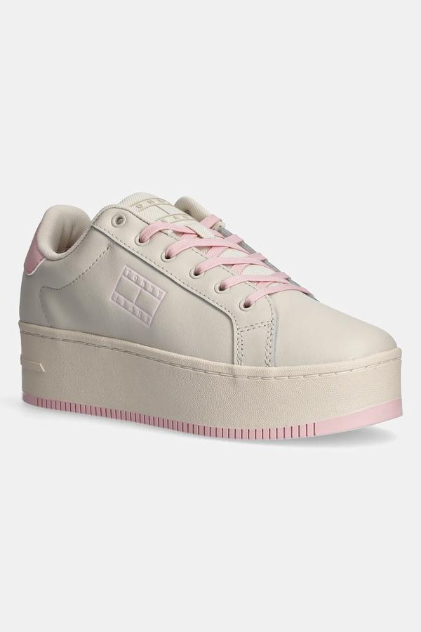 Tommy Jeans sneakersy skórzane TJW FLATFORM ESS