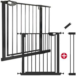 BRAMKA ZABEZPIECZAJĄCA NA SCHODY DRZWI BARIERKA CZARNA 74-98CM PŁOTEK RX1