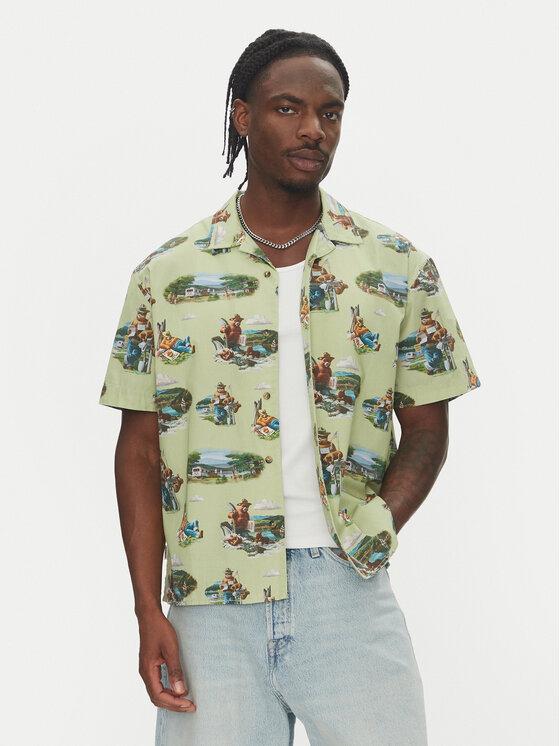 Element Koszula Sbxe Camp ELYWT00171 Zielony Regular Fit