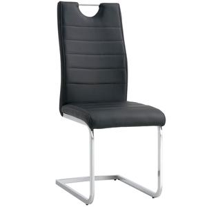 Krzesło tapicerowane C-946 | Ekoskóra | Czarny | OUTLET