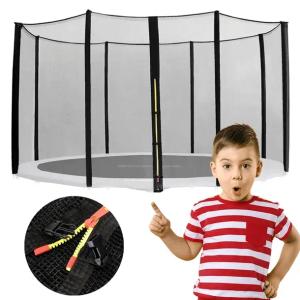 SIATKA DO TRAMPOLINY 12FT 355/366/374 ZEWNĘTRZNA na 8SŁUPKÓW MOCNA OCHRONNA