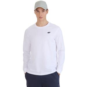 4F koszulka z długim rękawem męska longsleeve 4FWMM00TLONM432 biała (XXL)