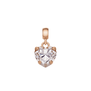 Daniel Wellington DW Charm Heart Crystal 12x6mm Rose Gold/White