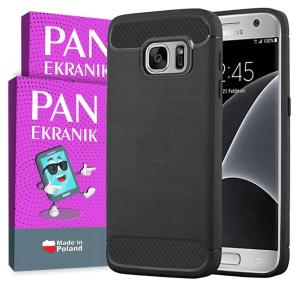 ETUI NA TELEFON SAMSUNG GALAXY S7 CARBON WZMOCNIONE PANCERNE + SZKŁO