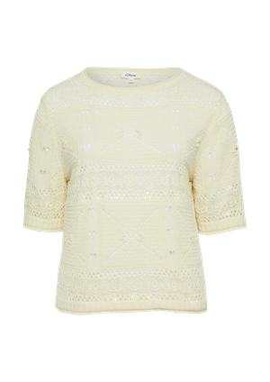 Sweter z dzianiny Ajour