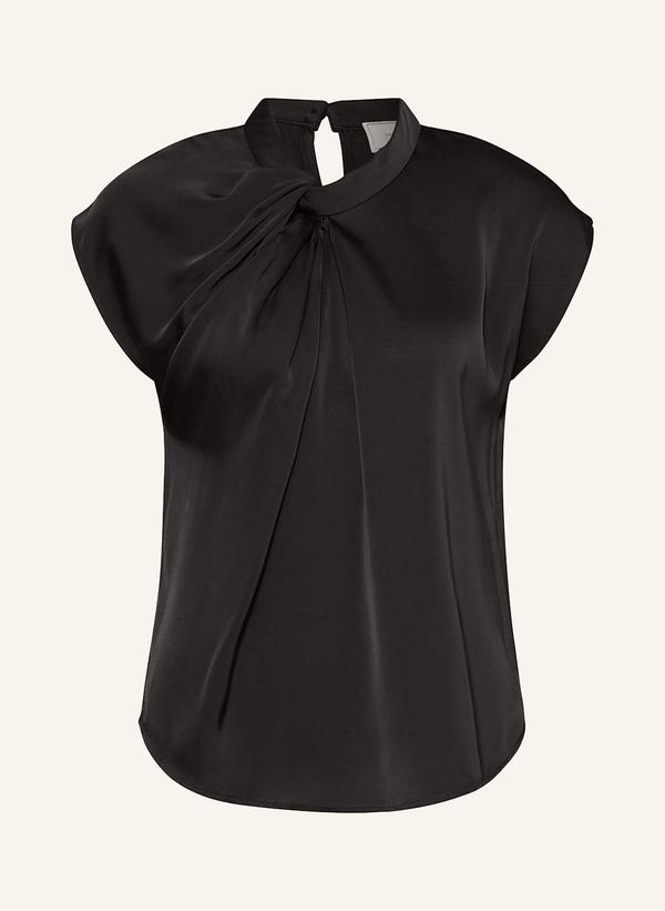 Neo Noir Bluzka Fleur Z Satyny schwarz