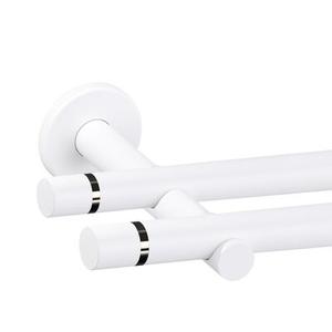 Karnisz podwójny Tokyo Easy II 19 mm 200 cm biały mat