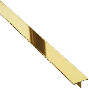 Profil T - teownik ozdobny - złoty polerowany 270 cm 15 mm