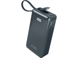Powerbank SBS 10000mAh z wbudowanym kablem USB-C Niebieski