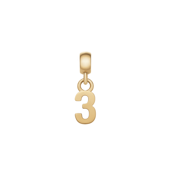 Daniel Wellington DW Charm Number 3 Gold