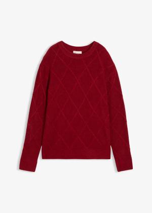 Sweter oversize z warkoczami