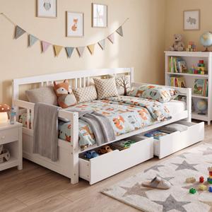 Łóżko dziecięce ALBA z szufladami 90x200 | OUTLET