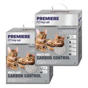 PREMIERE Carbon Control Multi-Cat żwirek zbrylający dla kotów 2x10 l