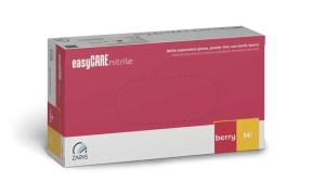 Rękawiczki nitrylowe BEZPUDROWE easyCARE berry ZARYS MALINOWE r.M 100 szt.