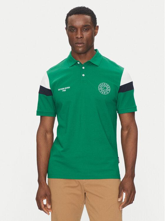 Hechter Paris Polo Pique X-Tech 74026 151929 Zielony Regular Fit