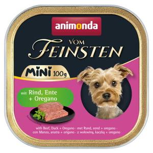 animonda Vom Feinsten karma mokra dla psa, Adult, Mini 32x100 g Wołowina i kaczka
