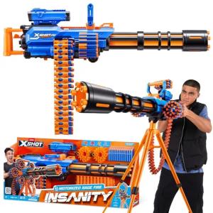 ZURU X-SHOT INSANITY WYRZUTNIA MOTORIZED RAGE FIRE PISTOLET KARABIN +NABOJE