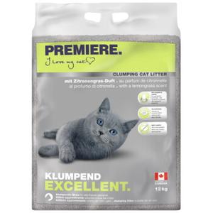 PREMIERE Excellent Żwirek zbrylający o zapachu trawy cytrynowej 12 kg