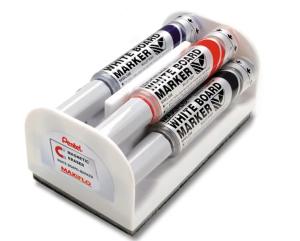 PENTEL MARKERY Z GĄBKĄ DO TABLIC SUCHOŚCIERALNYCH ZESTAW 4 kolory