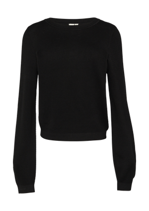 Teksturowany sweter z dzianiny z domieszką wiskozy