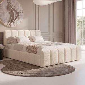 Łóżko tapicerowane SF1077 | 180x200 | Boucle | Beż #3
