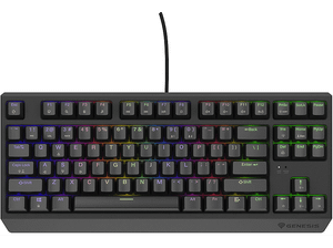 Klawiatura przewodowa GENESIS Thor 230 TKL Outemu Brown Czarny