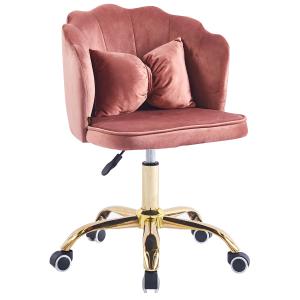 Krzesło muszelka obrotowe DC-6091S | Welur | Różowy #44 | OUTLET