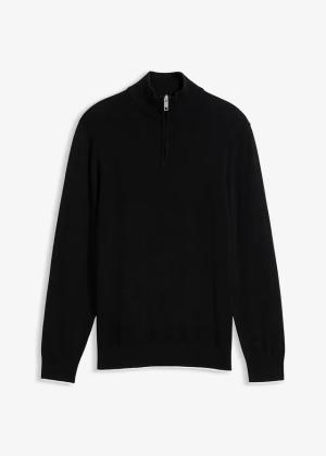Elegancki sweter ze stójką z bawełny