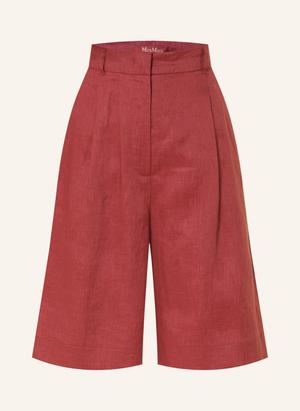 Max Mara Studio Szorty Lniane Caravan rot