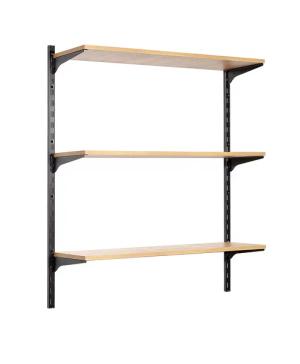 REGAŁ ŚCIENNY 3 PÓŁKI 90x30cm SKLEP GARDEROBA OPTIB7 SMART 90x120 BLACK a1