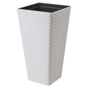 Donica RATTANA KWADRAT SLIM 30 biały