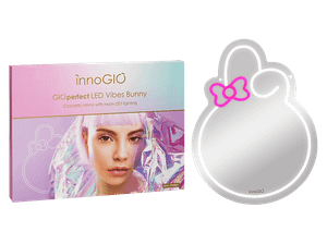 Lusterko kosmetyczne z neonowym podświetleniem LED InnoGIO  GIOperfect Perfect vibes Bunny