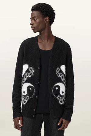 AllSaints kardigan z dodatkiem alpaki REFLECTION