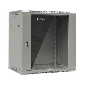 Szafa Wisząca RACK 19" 12U 450mm Netrack F-Line Szara Drzwi