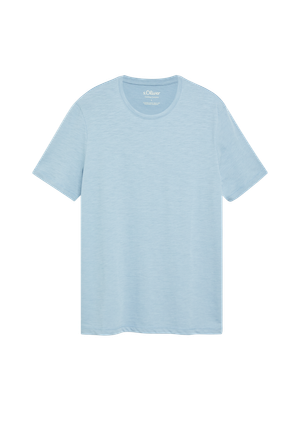 Melanżowy T-shirt z miękkiej mieszanki bawełny